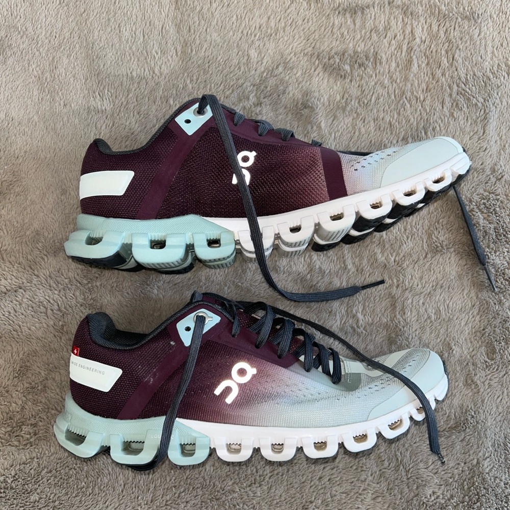 Purple and Blue On Tennis Shoes